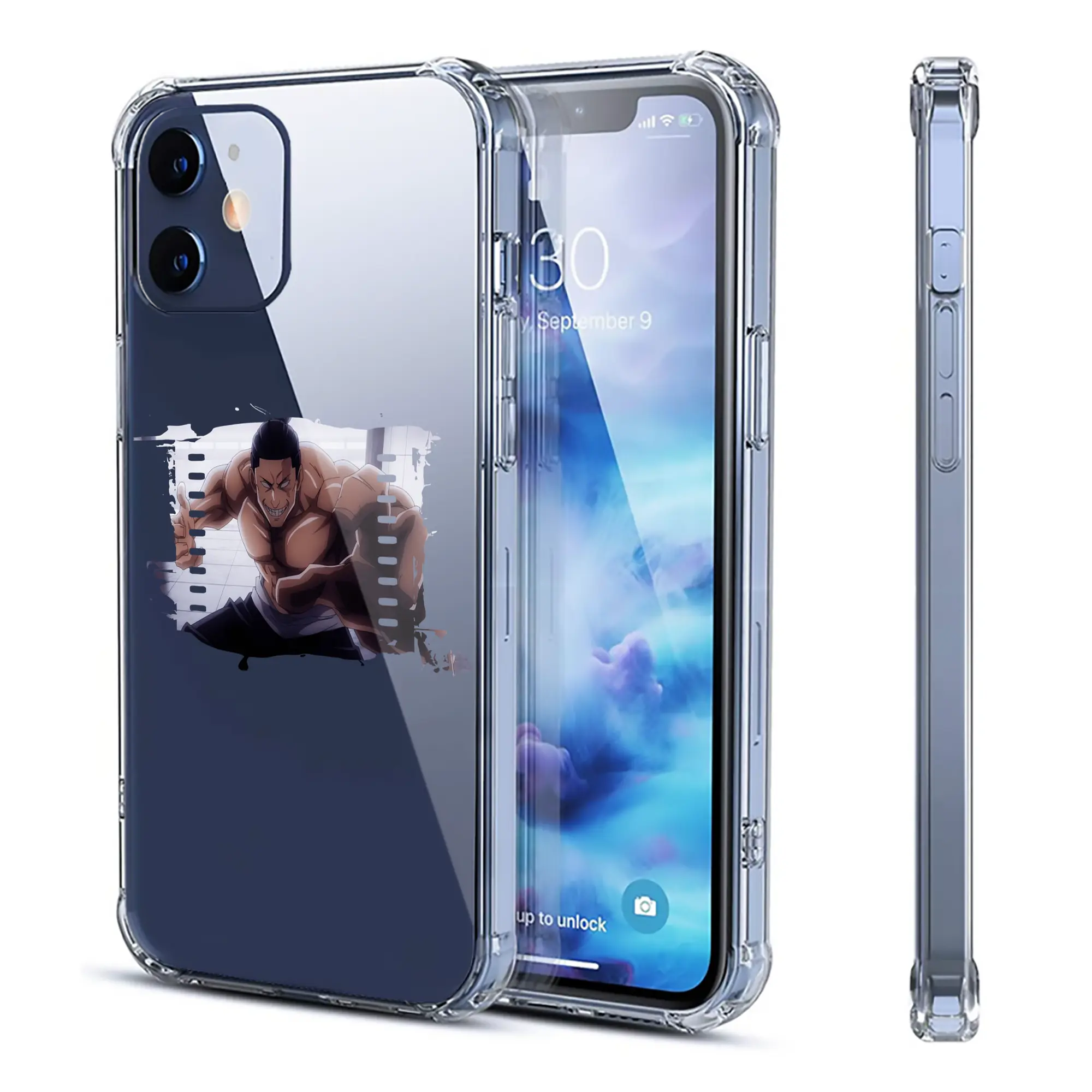 呪術廻戦 グッズ,東堂 葵 - IPhone 12シリーズ対応 ・ 透明スマホケース ・ クリアソフトケース ・ TPU素材 ・ 耐衝撃 ・ 高密着 ・ 防汚 防指紋 ・ 簡単着脱